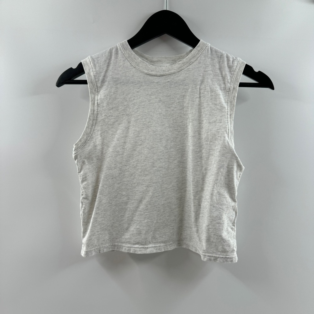 Athleta Heathered Grey Workout Tank Top Women’s Size XXS 100% Cotton - Picture 1 of 6